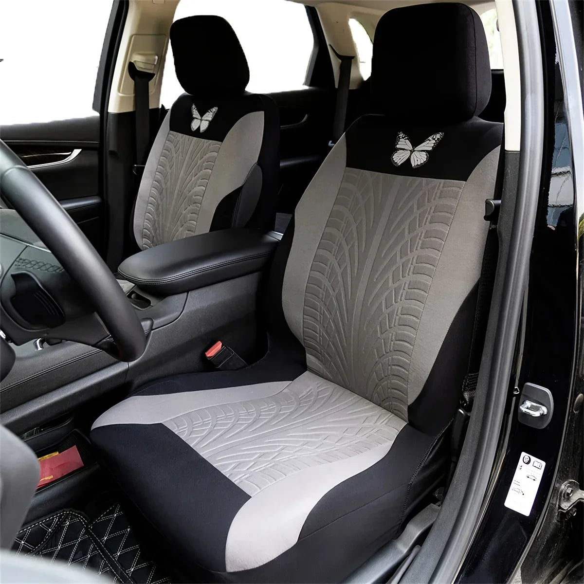 Fundas de Asientos Universales con Bordado de Mariposa – Juego Completo