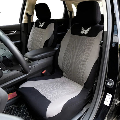 Fundas de Asientos Universales con Bordado de Mariposa – Juego Completo