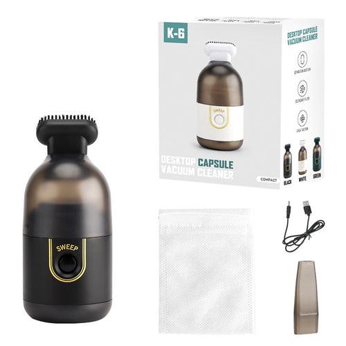 Aspiradora de Polvo Portátil Recargable – Mini Aspiradora Inalámbrica para Escritorio y Auto