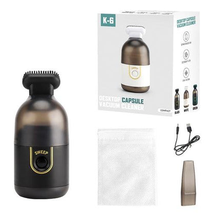 Aspiradora de Polvo Portátil Recargable – Mini Aspiradora Inalámbrica para Escritorio y Auto