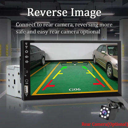 Pantalla Multimedia 7” 1 DIN con CarPlay y Android Auto para Auto