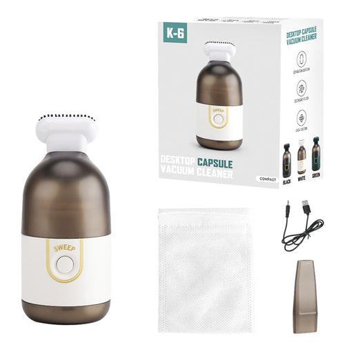 Aspiradora de Polvo Portátil Recargable – Mini Aspiradora Inalámbrica para Escritorio y Auto