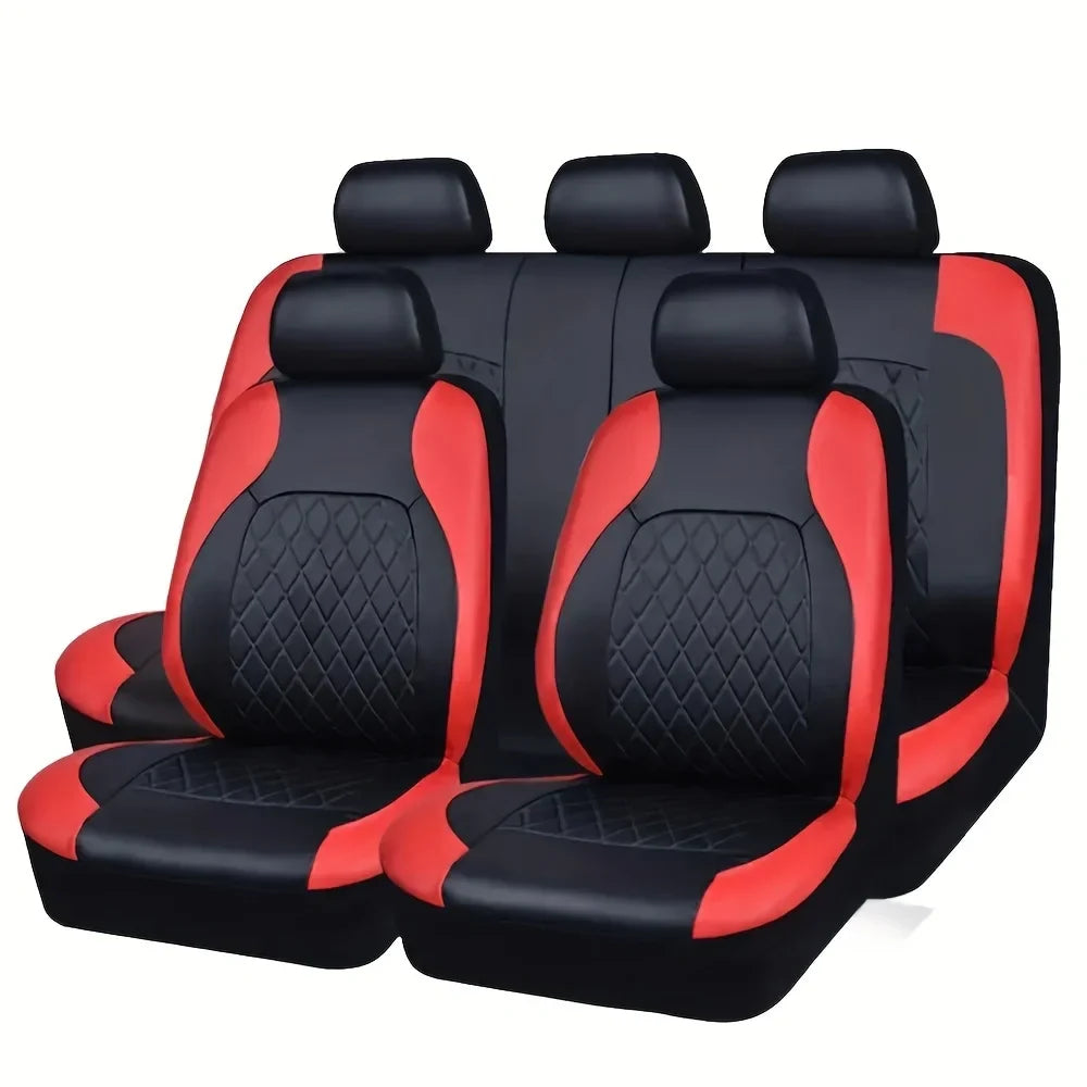 Fundas de Asientos de Cuero PU para Auto – Juego Completo Universal