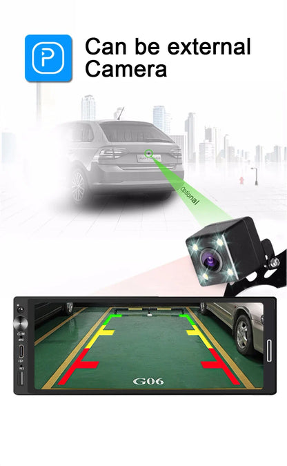 Pantalla Multimedia 1 DIN IPS 6.9” con CarPlay y Android Auto