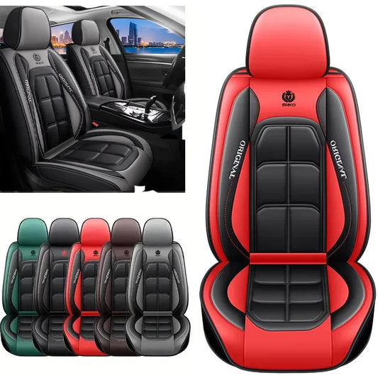 Funda de asiento de cuero universal para auto con ajuste cómodo y protección