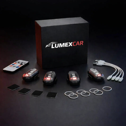 Luz LED decorativa RGB inalámbrica recargable instalada en vehículo