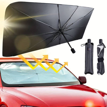 Protector Solar Automotriz Tipo Paraguas – Sombrilla Plegable para Parabrisas